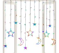 Gomice LED String Lights,LED Curtains Lights with 2 Modes | String Lights with Shining and Moon, Window Lights for Fairy Tale Feel