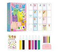 Gomice Squeegee Art Kids Paint Kit, Dot Color Painting Paper Set, Rainbow Childrens Painting Crafts Creativity Set, Dot Painting Art Kits, Rainbow Dot Scratch Painting Set