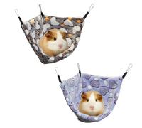 GOMICRAFT Pack of 2 Hanging Corner Hammock with Hooks for Rats, Squirrels, Sugar Gliders, Guinea Pigs, Hamsters, Hedgehogs, Ferrets and Other Small Animals. Perfect for Pet Critter Cages.