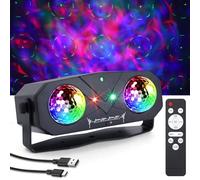 Gomifie 5 in 1 Stage Light, Disco Ball with 4 Modes, Music Controlled LED, Strobe, USB Powered, Multicolor Disco Light for Party, Wedding, Club