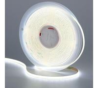 GOMING 12V 5mm Width COB LED Strip Light Cool White 6000K 16.4ft(5M) CRI 93+ Uniform Glow 400LEDs/M Flexible Not Waterproof IP20 LED Tape Lights for DIY Bedroom Kitchen Home Decor(No Power Supply)