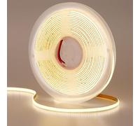 GOMING 12V 5mm Width COB LED Strip Light Natural White 4000K 16.4ft(5M) CRI 93+ Uniform Glow 400LEDs/M Flexible Not Waterproof IP20 LED Tape Lights for DIY Bedroom Kitchen Home Decor(No Power Supply)