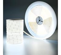 GOMING 24V 20M COB LED Strip Light Cool White 6000K 146W 9600LEDs 14000Lm Uniform Glow CRI 93+ Flexible IP20 Not Waterproof LED Tape Lights for DIY Factory Bedroom Home Decor(No Power Supply)