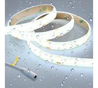 GOMING 24V Super Bright COB LED Strip Light Cool White 6000K 5M 2050LM/M 14.5W/M CRI 93+ High Density 480LED/M IP65 Waterproof LED Tape Lights for DIY Bedroom Home Decor(No Power Supply)