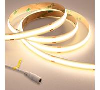 GOMING 24V Super Bright COB LED Strip Light Natural White 4000K 5M 2050LM/M 14.5W/M CRI 93+ High Density 480LED/M IP20 Not Waterproof LED Tape Lights for DIY Bedroom Home Decor(No Power Supply)