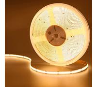 GOMING 32.8ft(10M) DC 24V COB LED Strip Light Warm White 3000K CRI 93+ 6800lm Uniform Glow 384LEDs/M Not Waterproof IP20 Flexible LED Tape Lights for DIY Cabinet Bedroom Home Decor(No Power Supply)