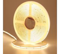 GOMING 49.2ft/15M DC 24V COB LED Strip Light Warm White 3000K 5760LEDs CRI 93+ 11000lm Uniform Glow Not Waterproof IP20 Flexible LED Tape Lights for DIY Cabinet Bedroom Home Decor(No Power Supply)