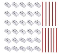 GOMING 5mm Width COB LED Strip Connector Kit 2Pin 22Pcs Strip to Wire Transparent Gapless Connectors 8Pcs Strip to Strip Connectors 11Pcs 15cm Extension Wires for 5mm COB LED Strip