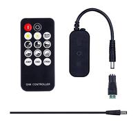 GOMING 5V 12V 24V RF Mini LED Dimmer Controller Dimmer Switch Maximum Output Current 6A Wireless 14-key Remote Control Suitable for LED Strips