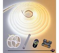 GOMING CCT COB LED Strip Light 24V 20M(2X10M) 2700K-6500K Tunable White Dimmable with 24V 200W Power Supply and Controller 576LEDs/M CRI 93+ Flexible IP20 Not Waterproof LED Tape Lights for Home Decor