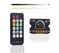 GOMING CCT Tunable White LED Controller DC 5V 12V 24V 30A RF PWM Controller Wireless Control or Through The Knob to Adjust Brightness and Color Temperature Suitable for CCT LED Strip Lights