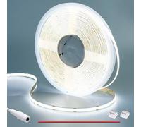 GOMING DC 24V 10M COB LED Strip Light Cool White 6000K 3120LEDs CRI 93+ 6300lm Uniform Glow Flexible Not Waterproof IP20 LED Tape Lights for DIY Bedroom Kitchen Home Decor(No Power Supply)