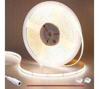 GOMING DC 24V 10M COB LED Strip Light Natural White 4000K 3120LEDs CRI 93+ 6300lm Uniform Glow Flexible Not Waterproof IP20 LED Tape Lights for DIY Bedroom Kitchen Home Decor(No Power Supply)
