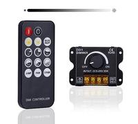 GOMING DC 5V 12V 24V 30A RF LED Light Strip Dimmer PWM Dimming Controller Wireless Control or Through The Knob to Adjust Brightness Suitable for LED Strip Lights