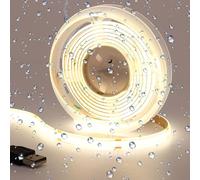 GOMING DC 5V USB COB LED Strip Light Natural White 4000K IP65 Waterproof CRI 93+ USB Powered 6.6ft/2M 320LEDs/M Flexible LED Tape Lights for TV Backlight Cabinet Home DIY Lighting