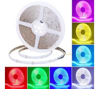 GOMING Linear Spotlight 24V 10M COB RGB LED Strip Light 576LEDs/M 14W/M High Brightness No-Waterproof IP20 LED Tape Lights for DIY Bedroom Home Decoration(Power Supply&Controller NOT Included)