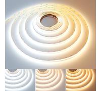 GOMING Linear Spotlight 24V CCT Tunable White COB LED Strip 2700-6500K 5M 624LEDs/M CRI 93+ High Brightness No-Waterproof LED Tape Lights for Home Decoration(Controller and Power Supply Not Included)
