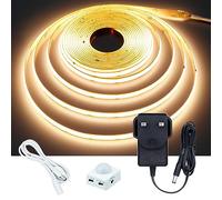 GOMING Motion Sensor COB LED Strip Light 16.4ft/5M Warm White 3000K CRI 93+
