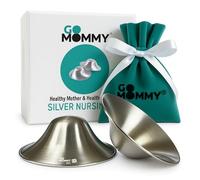 GoMommy The Original Silver Nursing Cups, Nipple Shields for Nursing Newborn, Nipple Protector for Breastfeeding, Nipple Covers Breastfeeding, No Need Nipple Cream, Newborn Essentials Must Haves, XL