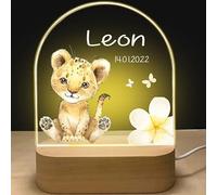 GOMOVING Newborn Night Light with Name and Date, Personalised Baby Gifts - Boy and Girl Night Lights, Unique Christening Gifts, Bedroom Decorations