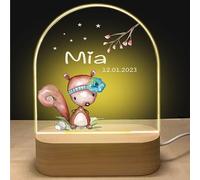 GOMOVING Personalised Animal Lamps With Names and Dates, Baby Sleep Light, Night Light for Boys and Girls, Birthday Gifts, Cute and Practical Baby Gifts