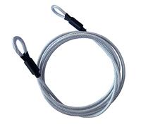 GOMRQING 7FT 5mm Security Cable Lock,Braided Steel Coated Safety Cable Luggage Lock,Safety Cable Wire Rope Double Loop