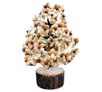 Gomti Chakra Tree with Rudraksha Beads for Good Health, Wealth & Prosperity Rudraksha Gomti Chakra Tree for Home Decor Office Table Shopiece Spiritual Gift (500 Bead)