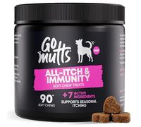 GOMUTTS All Itch and Immunity Treats for Dogs (90 Soft Chews), Anti Itch for Dogs, Help Soothe Itchy Paws, Eyes, Ears, Skin - Itching, Licking, Scratching, Daily Immune Support for All Breeds