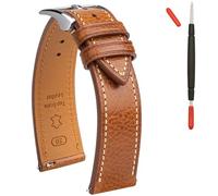 Gomvadr Italian leather Watch Bands Tuscany Vegetable-Tanned Full Grain Genuine Leather Watch Bracelets,Watch Band Replacements Quick Release Watch Straps for Men and Women 18mm 20mm 21mm 22mm (Cognac