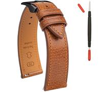 Gomvadr Italian leather Watch Bands Tuscany Vegetable-Tanned Full Grain Genuine Leather Watch Bracelets,Watch Band Replacements Quick Release Watch Straps for Men and Women 18mm 20mm 21mm 22mm (Cognac
