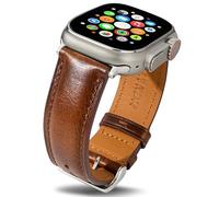 Gomvadr Leather Band Vintage Bracelet Compatible with Apple Watch Leather Straps 38mm 40mm 41mm 42mm 44mm 45 mm 49mm, Replacement Straps for Men Women iwatch Ultra Series 9 8 7 6 5 4 3 2 1