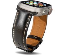 Gomvadr Leather Straps Compatible with Apple Watch Band 38 mm 40 mm 41 mm 42 mm 44 mm 45 mm 49 mm, Wax Oil Leather Strap for Men Ultra Series 9 8 7 6 5 4 3 2 1, 42mm 44mm 45mm