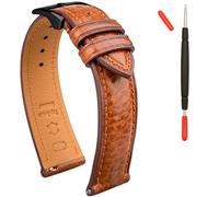 Gomvadr Leather Watch Strap Vegetable Tanned Top Grain Leather Strap, 16 18 19 20 21 22 mm Quick Release Replacement Straps, 22mm-XXL, Leather, No Gemstone