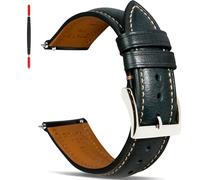 Gomvadr Leather Watch Strap with Quick Release, Vintage, Oil-Tanned Replacement Leather Strap for Men and Women, 16 mm, 18 mm, 19 mm, 20 mm, 21 mm, 22 mm, 24 mm, 19mm, Leather