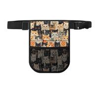 Gomyblomy Nurse Fanny Pack Large Capacity Nursing Tool Belt Storage with Gear Pockets Practical Waist Bag for Nurses and Doctors, Cute Cat Heads, One Size