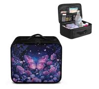 Gomyblomy Roses Butterfly First Aid Kit Bag Empty First Aid Storage Bag for Home Car Travel Medical Supplies Organizer Bags Medium Medicine Bags Pouch for Camping Emergency Kit
