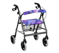 Gomyblomy Seat Cover for Rollator Walkers for Seniors Purple Marble Universal Rollator Walker Seat and Backrest Covers Dust Proof Seat Covers for Rollator Walker Accessories