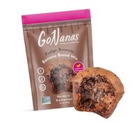 GoNanas Fudge Brownie Oat Flour Banana Bread Mix, Suitable for Plant Based Vegan Diets, Gluten Free Dairy Free Snacks, Healthy Snacks For Adults, Muffin Mix, Nut Free, Cupcakes Dessert, NON-GMO, 1pk