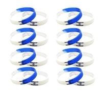 Gonashow Israel Bracelets Silicone Israel Flag Bracelet Bulk, Israelite Wristband Bangle,Unisex One Size Fits All, S, Rubber, rubber