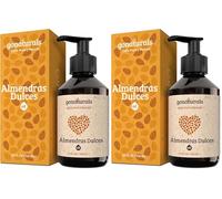 GONATURALS Sweet Almond Oil 250ml - 100% Pure Cold-Pressed for Skin, Face, Hair, Beard, Scalp, Nails, Massage, Pregnancy, Baby Care, Makeup Cleanser - Hydrating, Vegan, Made in Germany (Pack of 2)