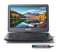 GOnavidio 17.9" Portable DVD Player with 16" Large HD Screen 5 Hours Rechargeable Battery, Support HDMI Input, Sync TV/Phone, 1600x900, USB TF Card, MP4/MKV, Multi-formats, Last Memory