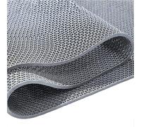 GONCBKVN 5mm Thick PVC Drainage Floor Mat, Non-Slip Commercial Wet Area Floor Mats, Mesh Hollow Drainage Mat, for Shower Room, Swimming Pool, Indoor Outdoor (Color : Grey, Size : 120x100cm)