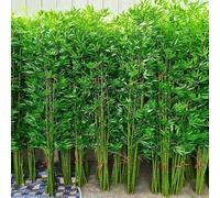 GONCBKVN Artificial Bamboo Plants Outdoor Indoor Decor, 100cm-200cm Tall Fake Bamboo Silk Faux Tree with Leaves, Garden Fence Privacy Screen(20 Bamboos,200cm/78.7in)