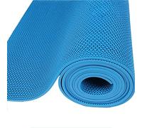 GONCBKVN Bathroom Non-Slip Drainage Mat PVC Mesh Big Hollow Door Mat Roll, 5mm Thick, Can Be Cut, for Garage Kitchen Swimming Pool Shower Room (Color : Blue, Size : 90cmx100cm)