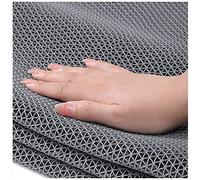 GONCBKVN Drainage PVC Non-Slip Floor Mat Commercial Wet Area Floor Mats for Outdoor Indoor Restaurant Kitchen Bar Swimming Pool, 5mm/0.2 Inch Thick Thick, Can Be Cut (Color : Grey, Size : 90cmx60cm)