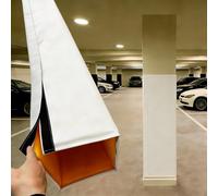 GONCBKVN Outdoor Crash Pad Cover, Basement Column Cushion Cover, 150cm Tall Garage Pole Padding, Square Beam Wrap, Basketball Post Protective Pads for Indoor(White,9"x9"(23x23cm))