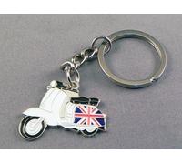 GONDMAX Metal Enamel Keyring British Lambretta MOD Scooter Union Jack