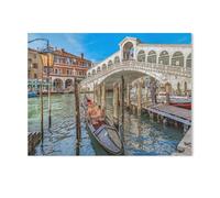 Gondola Station at the Rialto Bridge，Puzzle 1000 Piece Jigsaw Puzzles for Adults, Classic Puzzle Difficult Puzzle for Kids Teenagers Educational Game Toys Gift for Home Travel（50x70cm）-AA24