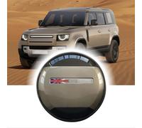 Gondwana Stone Series Spare Tire Cover fits for LR Defender 110 90 130 2020-2024 2025 ABS Spare Tyre Wheel Cover Protector (Gondwana Stone + Glossy Black+Flag)