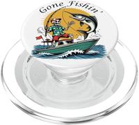 Gone Fishin' Apparel Funny Fisherman Lover Angler Fish PopSockets PopGrip for MagSafe